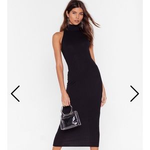 Black midi dress